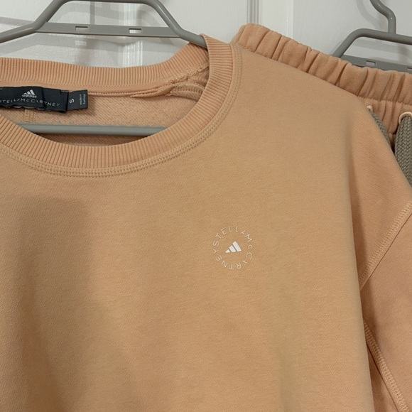 Adidas Stella McCartney Peach Sweatshirt (S) and Joggers (XS) Set - Picture 2 of 12